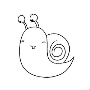 儿童可爱超萌的小蜗牛简笔画