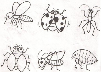 儿童简笔画昆虫类
