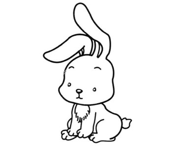 漂浮笔画画小兔子图片