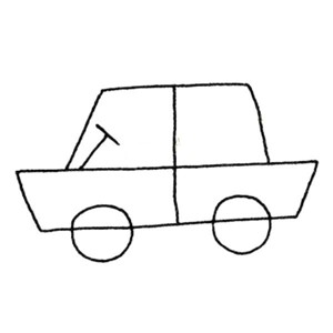 简单的小汽车怎么画