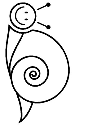 5张超简单的蜗牛简笔画画法