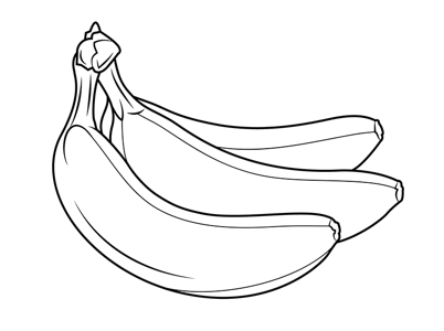 香蕉的画法 儿童图片