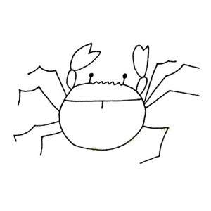 简单的螃蟹简笔画图片