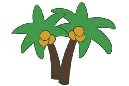 椰子树简笔画画法步骤图片大全