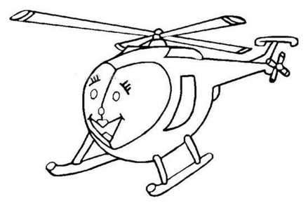 幼儿卡通直升机简笔画图片大全