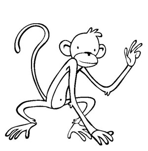动物简笔画图片 小猴子简笔画