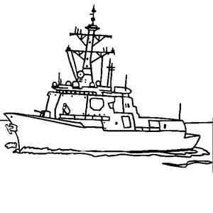 船的简笔画 世宗大王号驱逐舰简笔画图片