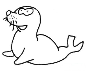 可爱小海狮简笔画