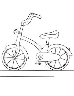 儿童自行车的画法
