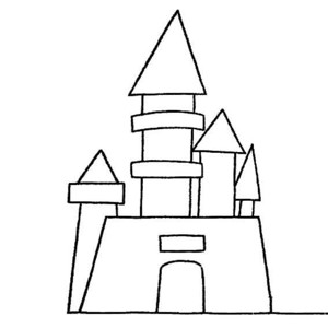 幼儿绘画城堡简笔画