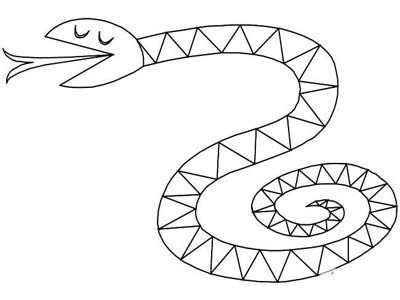 简单的蛇的画法
