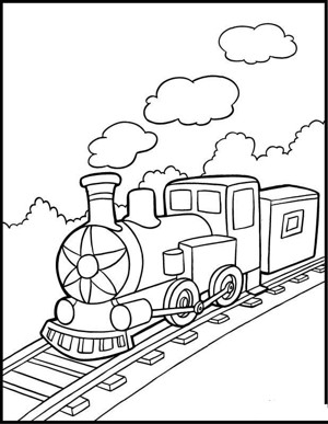 火车图片 行驶中的火车简笔画