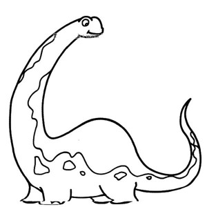 恐龙世界之板龙简笔画