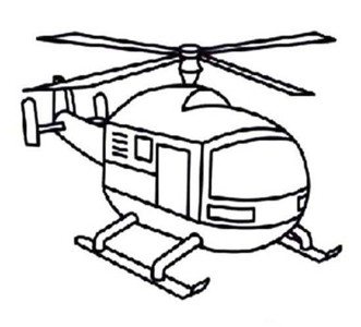 战斗直升机简笔画图片图片