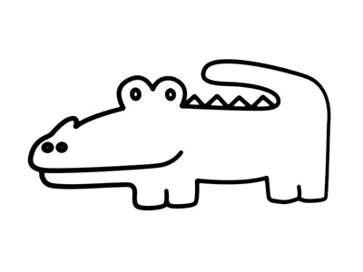 鳄鱼简笔画怎么画