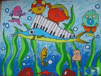 海底世界优秀儿童画范画