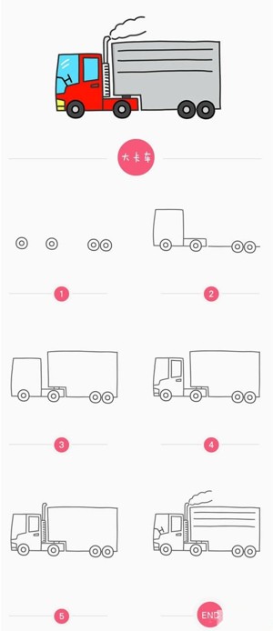怎么画大卡车