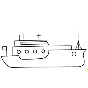 幼儿学画轮船3