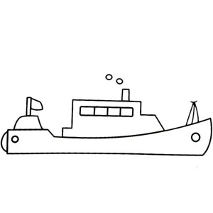幼儿学画汽船2