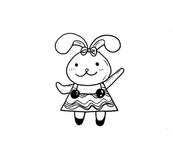 五张超萌的卡通兔子简笔画