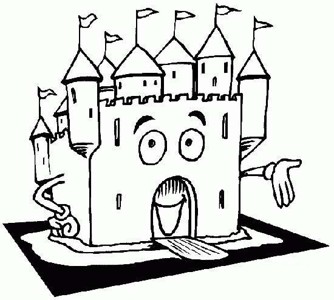 儿童卡通城堡简笔画图片
