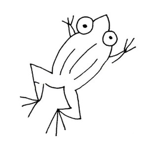 一组简单的青蛙简笔画图片