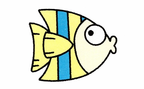 简笔画热带鱼的画法
