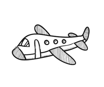 可爱的小飞机简笔画图片