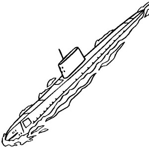 鹦鹉螺号潜水艇手绘图图片