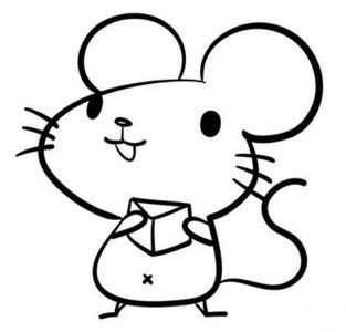 小老鼠简笔画小动物图片