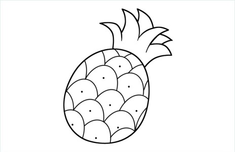 菠萝儿童简笔画图片