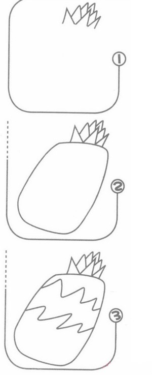 菠萝怎么画