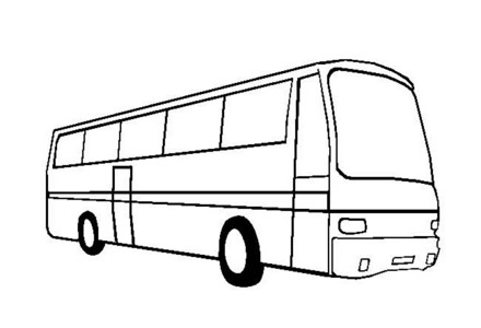 公共汽车简笔画_公共交通工具公共汽车简笔画图片
