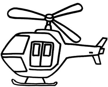 卡通客机、战斗机、直升飞机简笔画