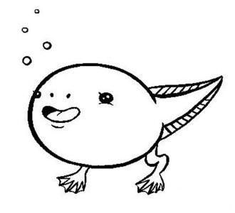 一只蝌蚪卡通图片