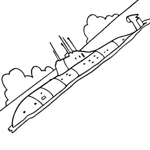 潜艇简笔画 阿库拉级潜艇简笔画图片