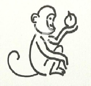 猴子拜年简笔画图片