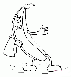 儿童卡通香蕉简笔画