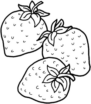 三颗草莓的画法