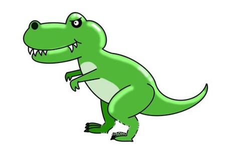 恐龙简笔画卡通彩色图片