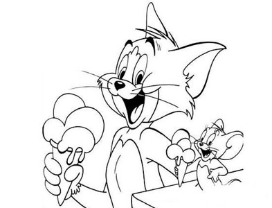 动漫人物简笔画 猫和老鼠简笔画