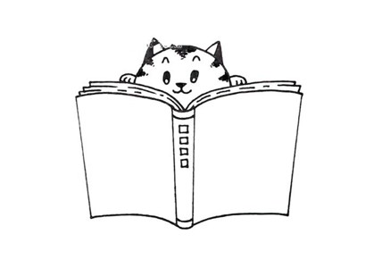 看书的小猫简笔画