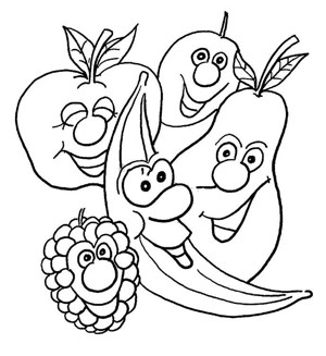 卡通水果家族简笔画图片