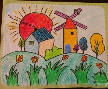 儿童梦想家园绘画作品图片