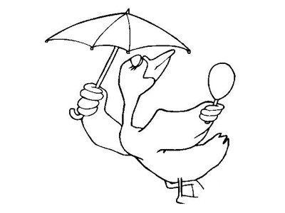 动物简笔画 鸭子的简笔画画法