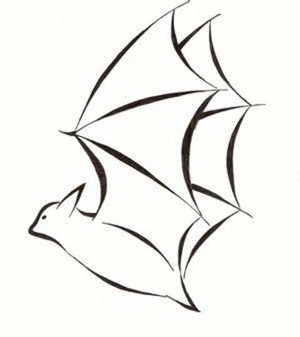 古代蝙蝠的画法图片