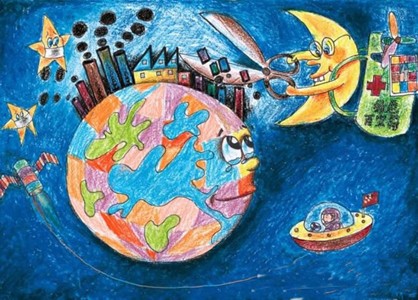 保护地球儿童科幻画获奖作品
