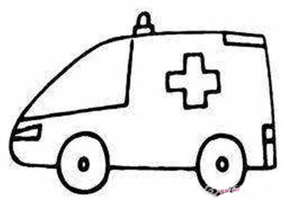 简单的救护车简笔画图片