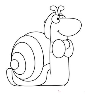 卡通蜗牛简笔画图片