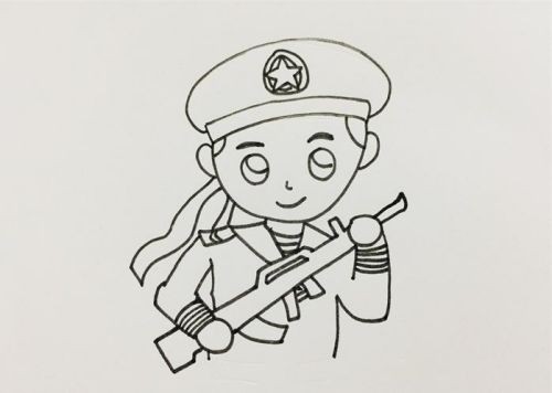 海军战士简笔画图片